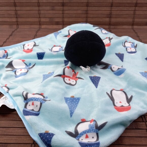 NoJo Plush Penguin Security Blanket Lovey Cuddle Blankie Winter Holiday - Picture 4 of 6